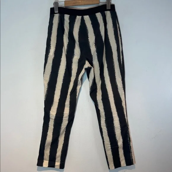 Liviana Conti lightweight striped cotton elastic waist pants size US8 (46) - Picture 7 of 12